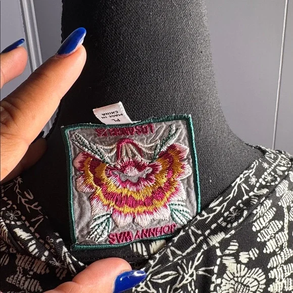 Johnny Was butterfly black & white dress - Picture 5 of 7